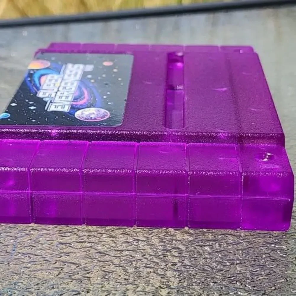 Super Nintendo 3000 in 1 Multi Video Game Cart SNES Retro Gaming Clear purple